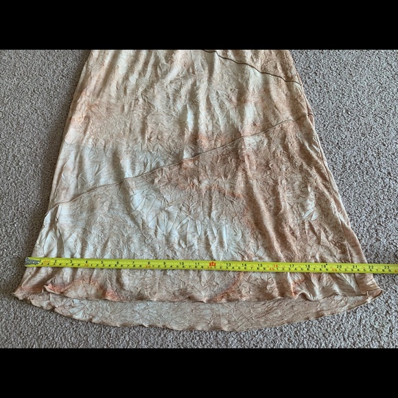 A-line Crepe Tie Dye Faded Below Knee Lined Skirt - Picture 10 of 15